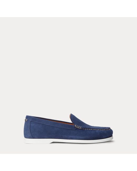 Polo Ralph Lauren Blue Merton Venetian Suede Loafers for men