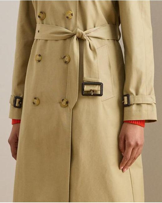 Ralph Lauren Natural Double-Breasted Belted Trench Coat