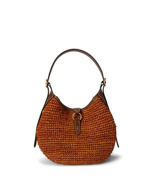 Polo Ralph Lauren Brown Ralph Lauren Polo Id Raffia Small Shoulder Bag
