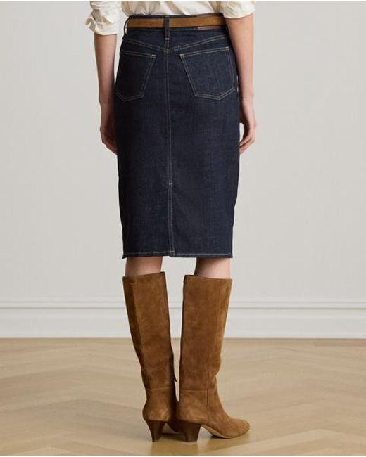 Ralph Lauren Blue Denim Pencil Skirt