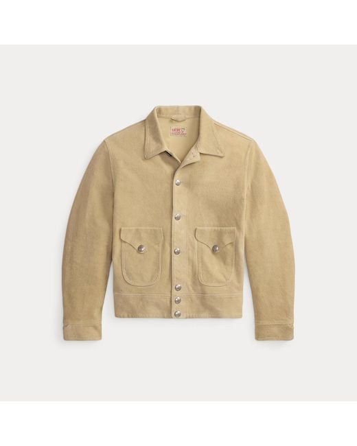 RRL Natural Roughout Suede Jacket for men