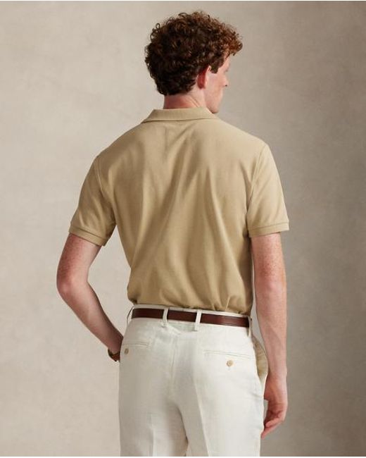 Polo Ralph Lauren Natural Custom Slim Fit Stretch Mesh Polo Shirt for men