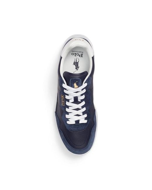 Sneaker Spa Racer 100 pelle e camoscio di Ralph Lauren in Blue da Uomo