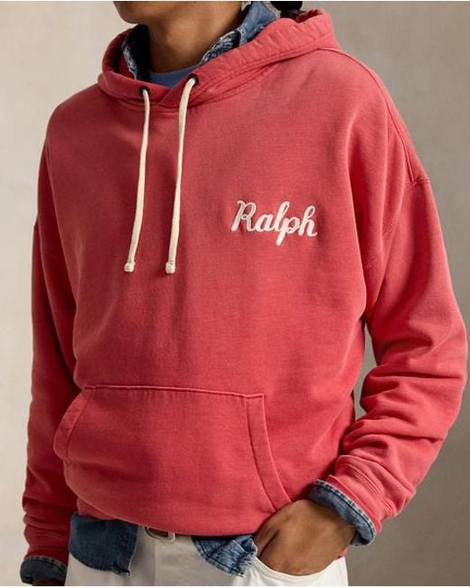 Polo Ralph Lauren Red The Ralph Lauren Logo Hoodie for men