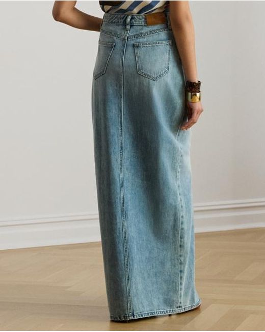Ralph Lauren Blue Denim Maxi Skirt