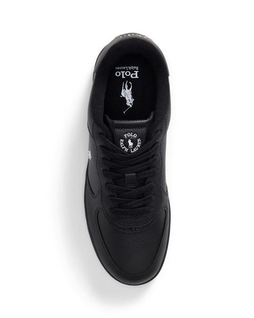 Polo Ralph Lauren Black Masters Court Embroidered-pony Leather Trainers for men