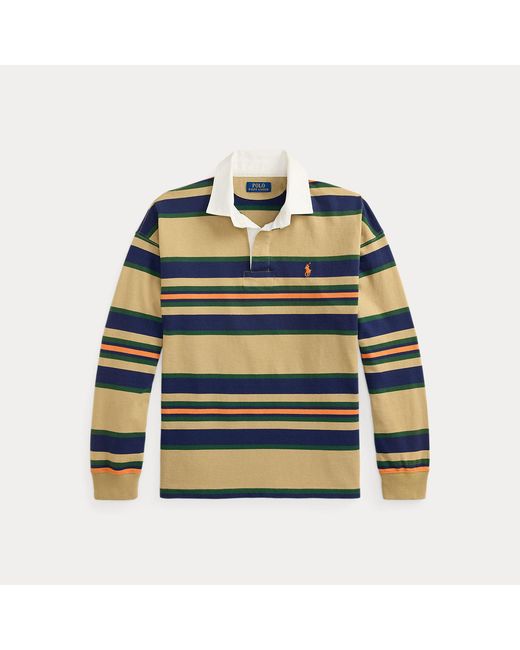 Polo Ralph Lauren Natural Big Fit Striped Jersey Rugby Shirt for men