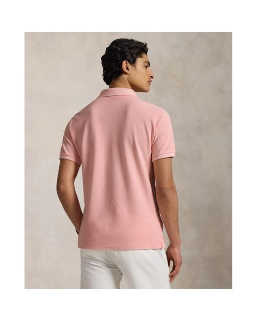 Polo Ralph Lauren Pink Custom Slim Mineral-dyed Mesh Polo Shirt for men