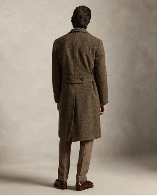 Polo Ralph Lauren Brown The Herringbone Tweed Polo Coat for men