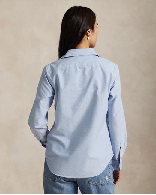 Polo Ralph Lauren Blue Slim Fit Oxford Shirt