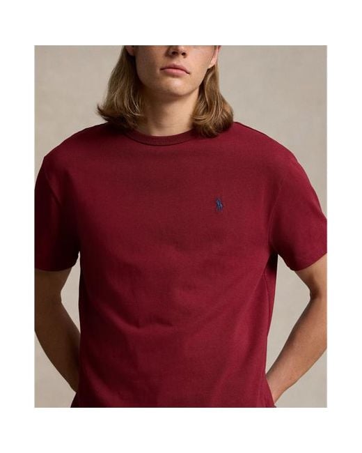 Polo Ralph Lauren Classic-Fit T-Shirt aus schwerem Jersey in Red für Herren