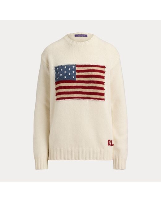 Ralph Lauren Multicolor Ralph Lauren Flag Cashmere Crewneck Sweater