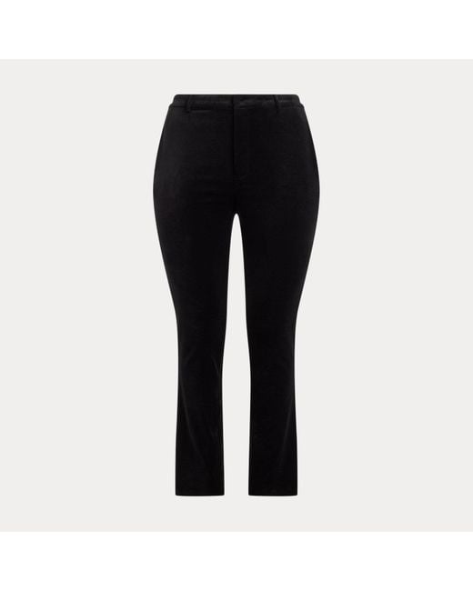 Taglie Plus - Pantaloni in velluto taglio corto di Ralph Lauren in Black