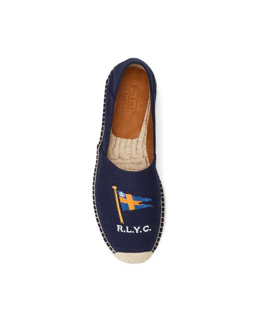 Polo Ralph Lauren Blue Cevio Nautical Linen-cotton Espadrille for men