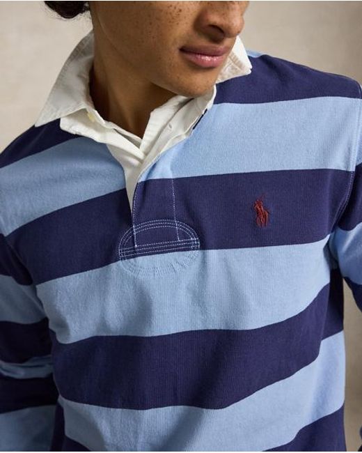 Polo Ralph Lauren Blue The Iconic Rugby Shirt for men