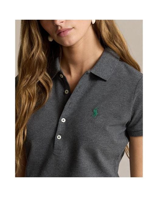 Polo Ralph Lauren Gray Slim Fit Stretch Polo Shirt