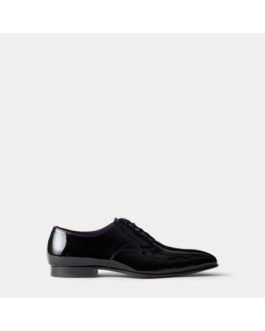Ralph Lauren Black Paget Patent Calfskin Shoe for men