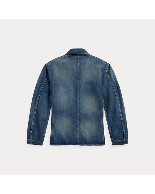 Ralph Lauren Blue Torrington Denim Engineer Jacket for men