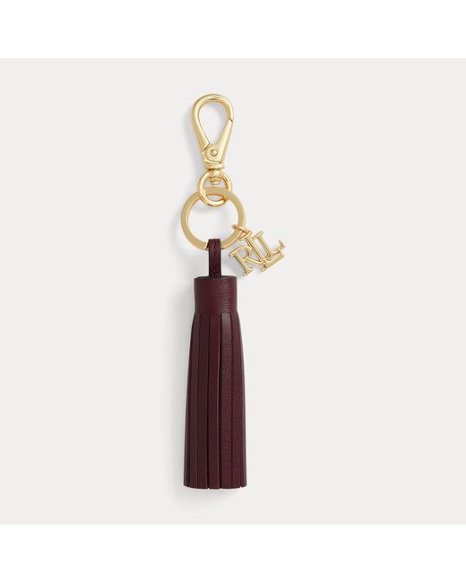 Ralph Lauren Purple Logo & Leather Tassel Charm