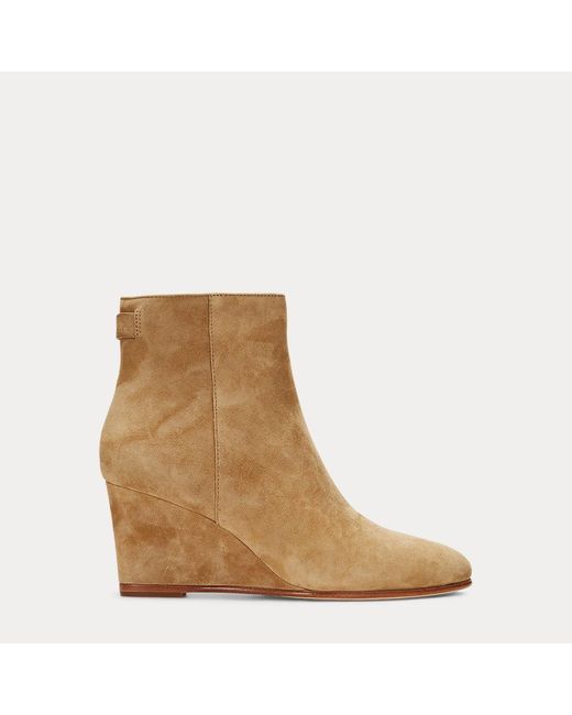 Ralph Lauren Brown Sherry Suede Bootie