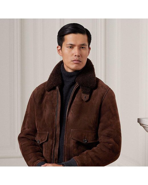Ralph lauren purple label shearling jacket Clearance