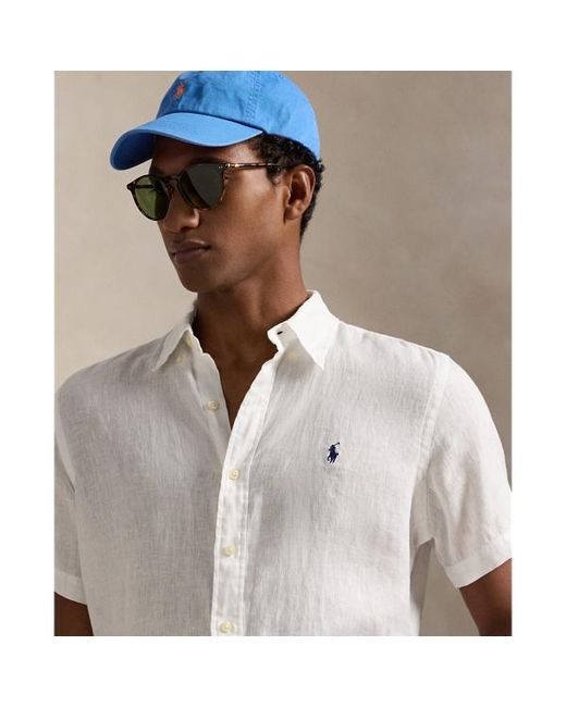 Ralph Lauren Classic Fit Linen Shirt in White for Men | Lyst