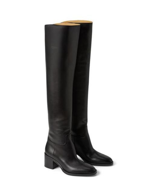 Ralph Lauren Black Barnet 55 Mm Calfskin Boot
