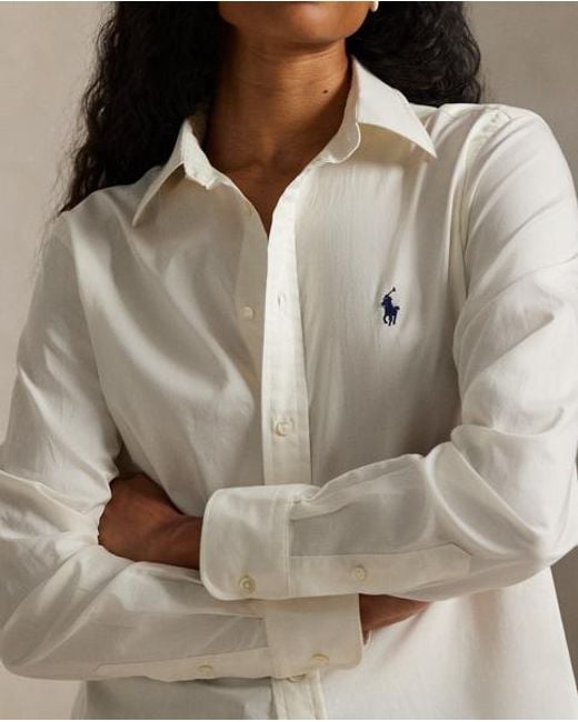Polo Ralph Lauren White Classic Fit Cotton Twill Shirt