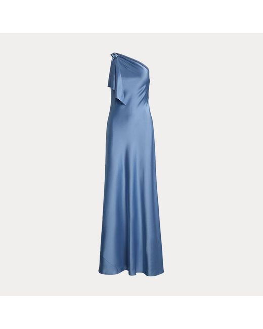 Robe Asymétrique En Charmeuse De Satin Ralph Lauren en coloris Blue