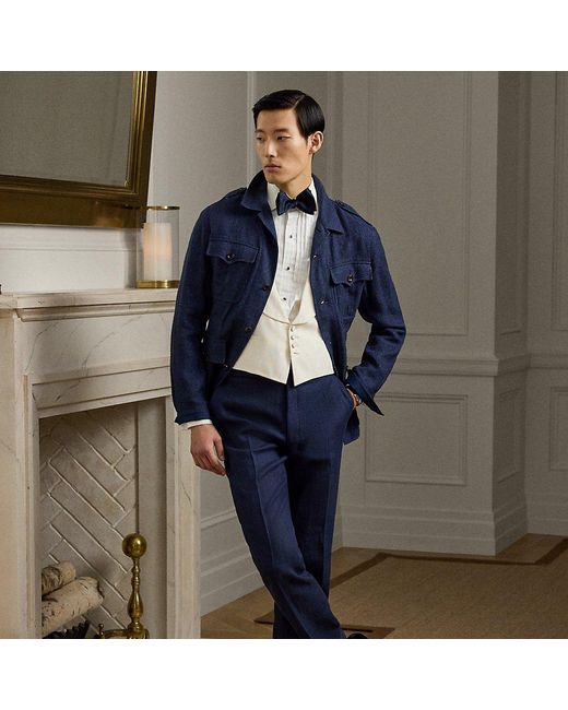Ralph Lauren Handgeschneiderte Anzughose Gregory in Blue für Herren