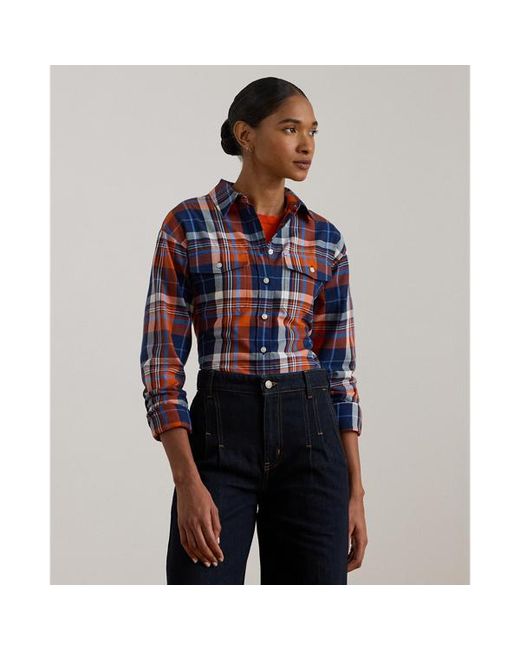 Ralph Lauren Blue Ralph Lauren Plaid Cotton Twill Shirt