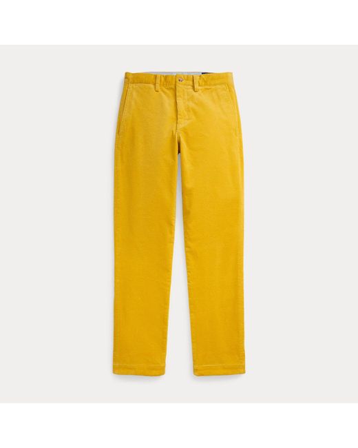 Polo Ralph Lauren Yellow Straight Fit Stretch Corduroy Trousers for men