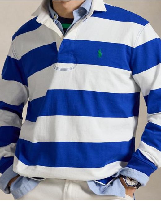 Polo Ralph Lauren Blue The Iconic Rugby Shirt for men