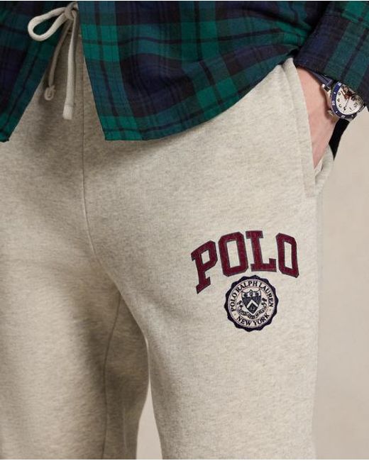 Polo Ralph Lauren Gray Logo Fleece Jogging Bottoms for men