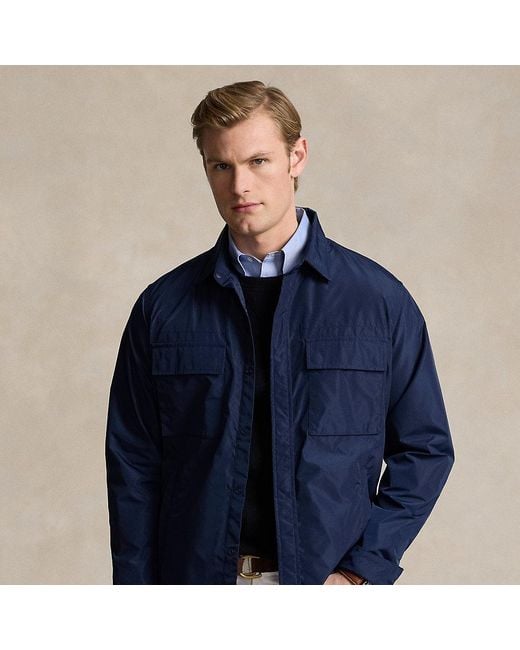 Ralph Lauren Blue Utility Shirt Jacket for men