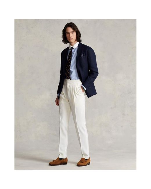 Polo Ralph Lauren Natural Pleated Wool Barathea Trouser for men