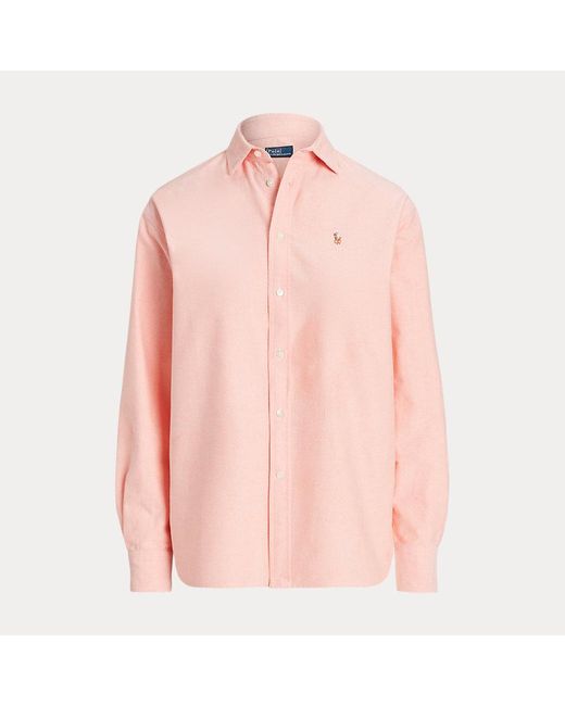 Ralph Lauren Ruimvallend Katoenen Oxford Overhemd in het Pink
