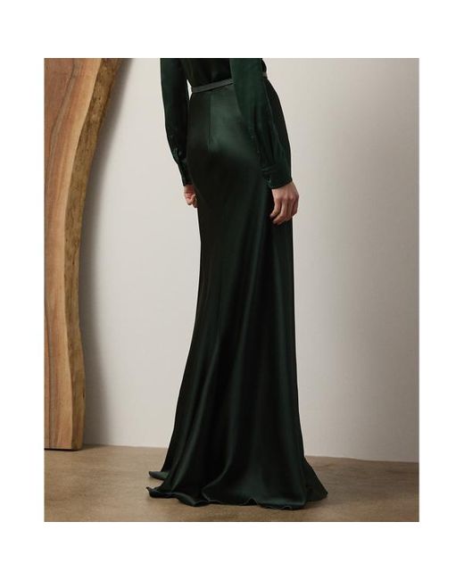 Gonna Masina in raso stretch di Ralph Lauren in Black