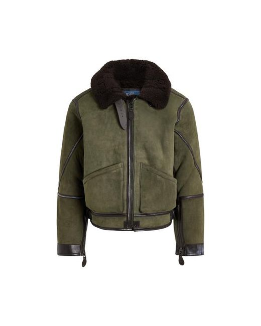 Polo Ralph Lauren Brown Shearling Flight Jacket for men