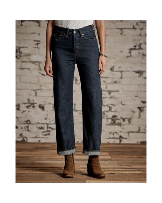 RRL Blue Straight Leg Fit Rinse Jean