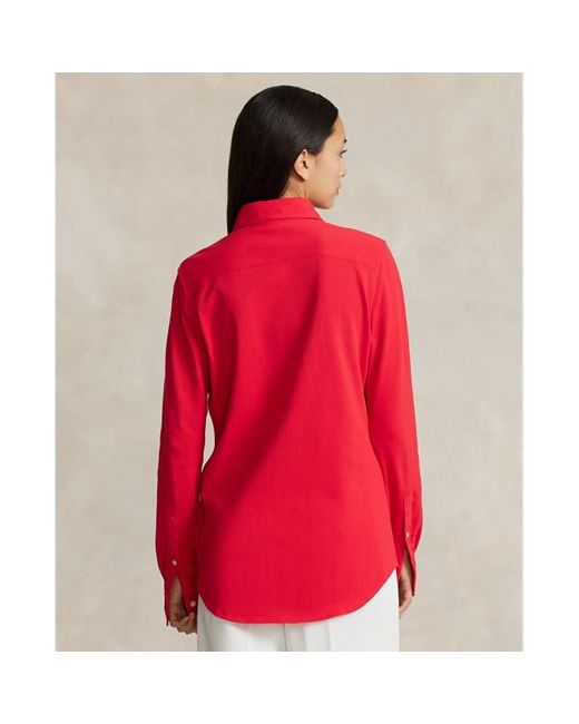 Polo Ralph Lauren Slim Fit Katoenen Oxford Overhemd in het Red