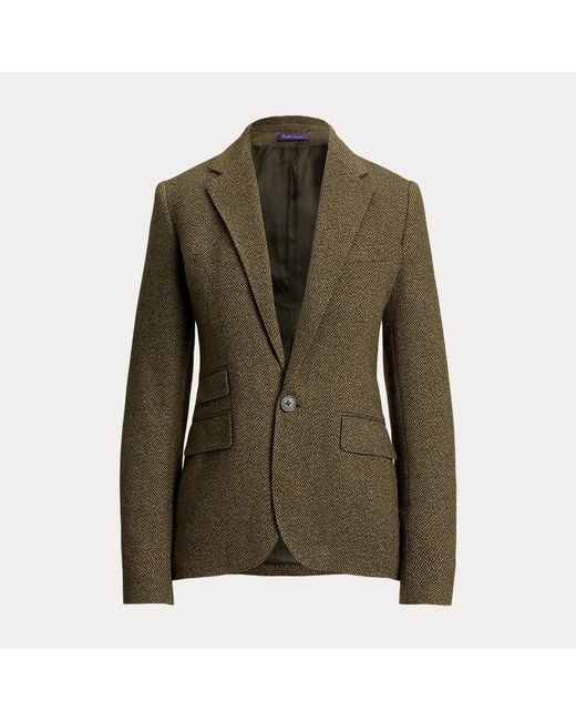 Ralph Lauren Green Parker Broken-Twill Jacket