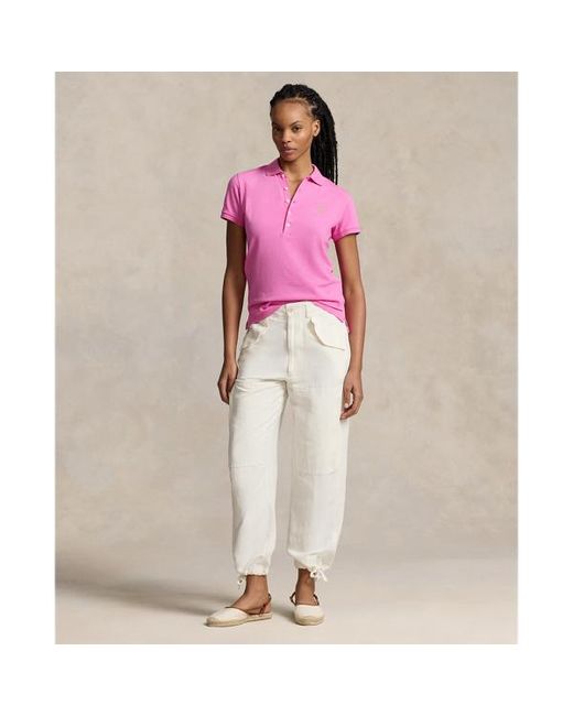 Ralph Lauren Pink Slim Fit Stretch Polo Shirt
