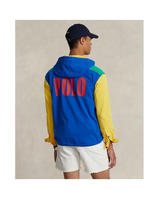 Polo Ralph Lauren Popover Polo Sport Overhemd Met Capuchon in het Blue voor heren