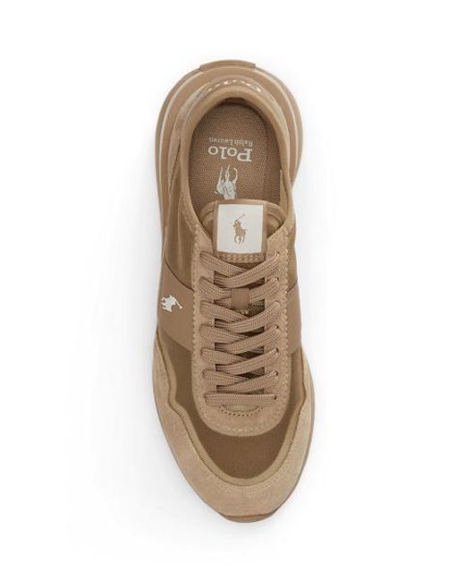 Polo Ralph Lauren Natural Train 89 Mesh-Suede Trainer
