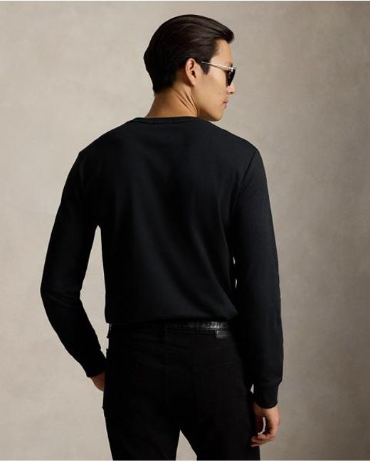 Polo Ralph Lauren Black Custom Slim Fit Soft Cotton T-shirt for men