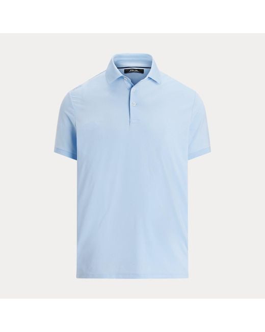 Ralph Lauren Blue Tailored Fit Performance Polo Shirt for men