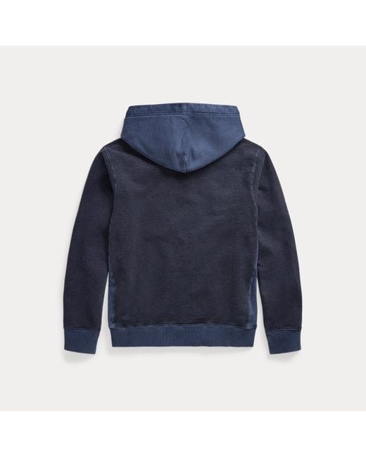 Ralph Lauren Blue French Terry Hoodie for men