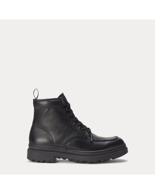 Polo Ralph Lauren Black Leather Lace-up Boot for men