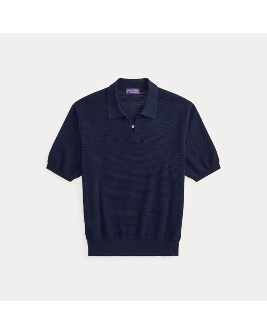 Ralph Lauren Blue Ralph Lauren Textured Cotton Polo Sweater for men